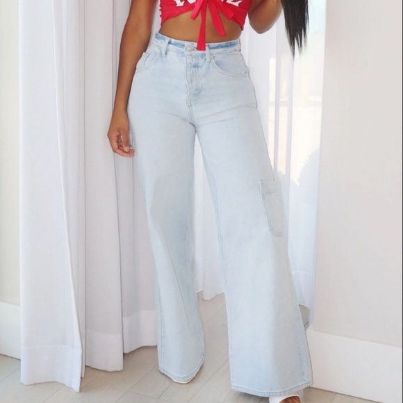 Wide Leg High Rise Jeans - Picture 5 of 5